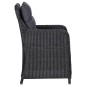 vidaXL Juego de comedor para jardín 11 piezas ratán sintético negro vidaXL Juego de comedor para jardín 11 piezas ratán sintético negro