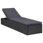 vidaXL Juego de comedor para jardín 11 piezas ratán sintético negro vidaXL Juego de comedor para jardín 11 piezas ratán sintético negro