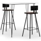 vidaXL Juego de mesa alta y taburetes de bar 3 piezas blanco vidaXL Juego de mesa alta y taburetes de bar 3 piezas blanco