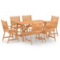vidaXL Juego de comedor para jardín 7 piezas madera maciza de acacia vidaXL Juego de comedor para jardín 7 piezas madera maciza de acacia