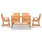 vidaXL Juego de comedor para jardín 7 piezas madera maciza de acacia vidaXL Juego de comedor para jardín 7 piezas madera maciza de acacia