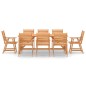 vidaXL Juego de comedor para jardín 9 piezas madera maciza de acacia