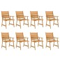 vidaXL Juego de comedor para jardín 9 piezas madera maciza de acacia