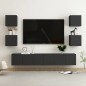 vidaXL Set de muebles de salón TV 7 pzas madera de ingeniería negro vidaXL Set de muebles de salón TV 7 pzas madera de ingeniería negro