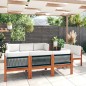 vidaXL Muebles de jardín 9 pzas cojines crema madera maciza de acacia vidaXL Muebles de jardín 9 pzas cojines crema madera maciza de acacia