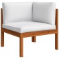 vidaXL Muebles de jardín 9 pzas cojines crema madera maciza de acacia vidaXL Muebles de jardín 9 pzas cojines crema madera maciza de acacia