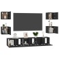 vidaXL Set de muebles de salón TV 7 pzas madera de ingeniería negro vidaXL Set de muebles de salón TV 7 pzas madera de ingeniería negro