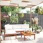 vidaXL Muebles de jardín 5 pzas cojines crema madera maciza de acacia vidaXL Muebles de jardín 5 pzas cojines crema madera maciza de acacia