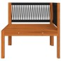 vidaXL Muebles de jardín 11 pzas cojines crema madera maciza acacia 
