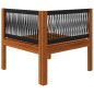 vidaXL Muebles de jardín 6 pzas cojines crema madera maciza de acacia vidaXL Muebles de jardín 6 pzas cojines crema madera maciza de acacia