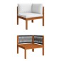 vidaXL Muebles de jardín 7 pzas cojines crema madera maciza de acacia vidaXL Muebles de jardín 7 pzas cojines crema madera maciza de acacia