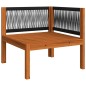 vidaXL Muebles de jardín 7 pzas cojines crema madera maciza de acacia vidaXL Muebles de jardín 7 pzas cojines crema madera maciza de acacia