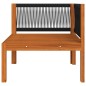 vidaXL Muebles de jardín 7 pzas cojines crema madera maciza de acacia vidaXL Muebles de jardín 7 pzas cojines crema madera maciza de acacia