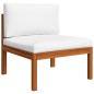 vidaXL Muebles de jardín 8 pzas cojines crema madera maciza de acacia vidaXL Muebles de jardín 8 pzas cojines crema madera maciza de acacia