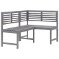 vidaXL Muebles de bistró de jardín 4 piezas madera maciza acacia gris