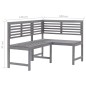 vidaXL Muebles de bistró de jardín 4 piezas madera maciza acacia gris