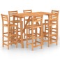 vidaXL Mesa y sillas de bar para jardín 7 pzas madera maciza de acacia vidaXL Mesa y sillas de bar para jardín 7 pzas madera maciza de acacia