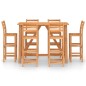 vidaXL Mesa y sillas de bar para jardín 7 pzas madera maciza de acacia vidaXL Mesa y sillas de bar para jardín 7 pzas madera maciza de acacia