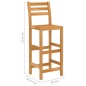 vidaXL Mesa y sillas de bar para jardín 7 pzas madera maciza de acacia vidaXL Mesa y sillas de bar para jardín 7 pzas madera maciza de acacia