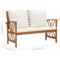 vidaXL Muebles de jardín 5 piezas con cojines madera maciza de acacia 