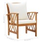 vidaXL Muebles de jardín 5 piezas con cojines madera maciza de acacia 