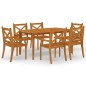 vidaXL Juego de comedor de jardín 7 piezas madera maciza de acacia vidaXL Juego de comedor de jardín 7 piezas madera maciza de acacia