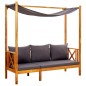vidaXL Banco de jardín con mesa y reposapiés madera de acacia macizoa vidaXL Banco de jardín con mesa y reposapiés madera de acacia macizoa