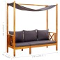 vidaXL Banco de jardín con mesa y reposapiés madera de acacia macizoa vidaXL Banco de jardín con mesa y reposapiés madera de acacia macizoa