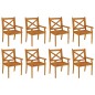 vidaXL Juego de comedor de jardín 9 piezas madera maciza de acacia vidaXL Juego de comedor de jardín 9 piezas madera maciza de acacia