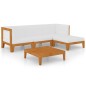 vidaXL Juego muebles de jardín y cojines 5 pzas madera maciza acacia vidaXL Juego muebles de jardín y cojines 5 pzas madera maciza acacia