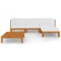 vidaXL Juego muebles de jardín y cojines 5 pzas madera maciza acacia vidaXL Juego muebles de jardín y cojines 5 pzas madera maciza acacia