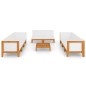 vidaXL Juego muebles de jardín y cojines 9 pzas madera maciza acacia vidaXL Juego muebles de jardín y cojines 9 pzas madera maciza acacia