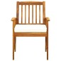 vidaXL Set comedor de jardín 5 pzas y cojines madera maciza de acacia vidaXL Set comedor de jardín 5 pzas y cojines madera maciza de acacia