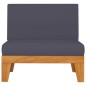 vidaXL Juego muebles de jardín y cojines 6 pzas madera maciza acacia vidaXL Juego muebles de jardín y cojines 6 pzas madera maciza acacia