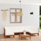 vidaXL Juego muebles de jardín y cojines 7 pzas madera maciza acacia vidaXL Juego muebles de jardín y cojines 7 pzas madera maciza acacia