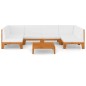 vidaXL Juego muebles de jardín y cojines 7 pzas madera maciza acacia vidaXL Juego muebles de jardín y cojines 7 pzas madera maciza acacia