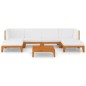 vidaXL Juego muebles de jardín y cojines 7 pzas madera maciza acacia vidaXL Juego muebles de jardín y cojines 7 pzas madera maciza acacia