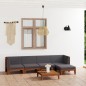 vidaXL Juego muebles de jardín y cojines 6 pzas madera maciza acacia