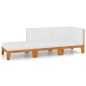 vidaXL Juego muebles de jardín y cojines 3 pzas madera maciza acacia