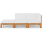 vidaXL Juego muebles de jardín y cojines 3 pzas madera maciza acacia