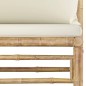 vidaXL Set de muebles de jardín 6 piezas bambú y cojines blanco crema vidaXL Set de muebles de jardín 6 piezas bambú y cojines blanco crema