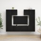 vidaXL Set de muebles de salón TV 6 piezas madera de ingeniería negro vidaXL Set de muebles de salón TV 6 piezas madera de ingeniería negro