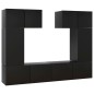 vidaXL Set de muebles de salón TV 6 piezas madera de ingeniería negro vidaXL Set de muebles de salón TV 6 piezas madera de ingeniería negro