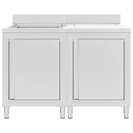 vidaXL Fregadero de cocina profesional acero inoxidable 120x60x96 cm
