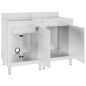 vidaXL Fregadero de cocina profesional acero inoxidable 120x60x96 cm