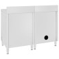 vidaXL Fregadero de cocina profesional acero inoxidable 120x60x96 cm