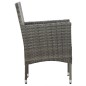 vidaXL Muebles de jardín 5 piezas ratán sintético gris y acacia vidaXL Muebles de jardín 5 piezas ratán sintético gris y acacia