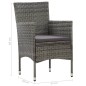 vidaXL Muebles de jardín 5 piezas ratán sintético gris y acacia vidaXL Muebles de jardín 5 piezas ratán sintético gris y acacia