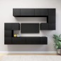 vidaXL Set de muebles de salón TV 10 piezas madera ingeniería negro vidaXL Set de muebles de salón TV 10 piezas madera ingeniería negro