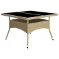 vidaXL Muebles de jardín 9 piezas ratán sintético y vidrio beige vidaXL Muebles de jardín 9 piezas ratán sintético y vidrio beige